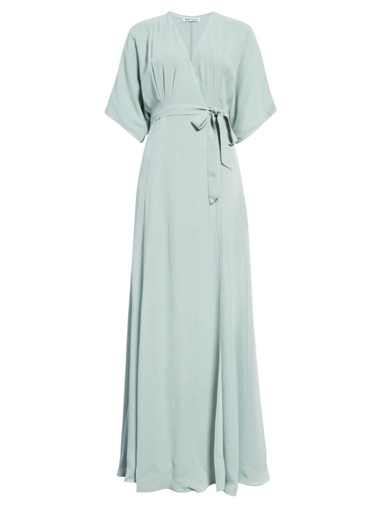 Reformation Dresses & Skirts - NWT Reformation Maxi Wrap Winslow Dress in Celadon SZ XL